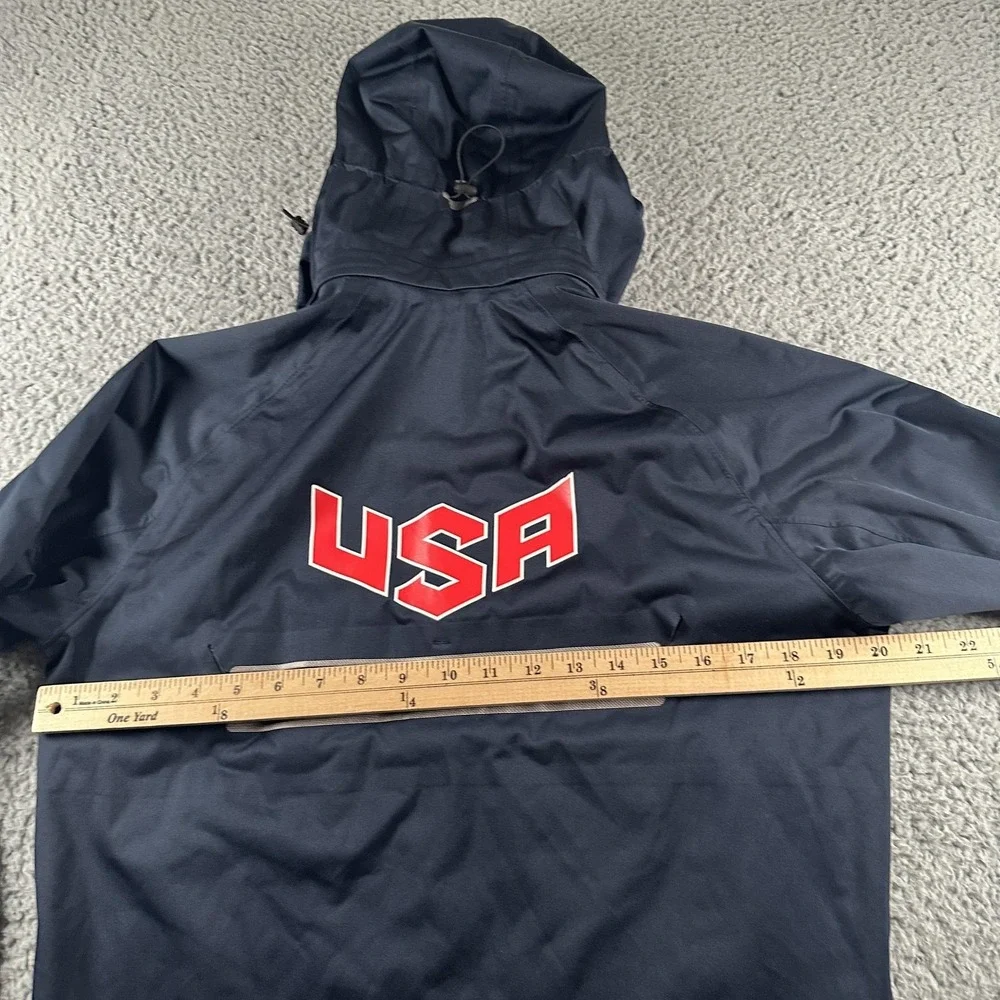Team USA Jacket Mens Small Blue Olympic Nike Storm Fit‎ Hooded Rain Windbreaker